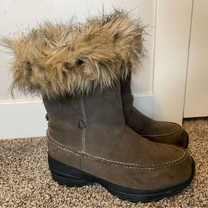 Sorel Northern Lite Tall Boots Womens 6 US / 37 Brown Suede Fur Thinsulate